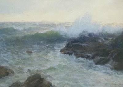 Lionel Walden Crashing Surf, oil painting by Lionel Walden oil painting image